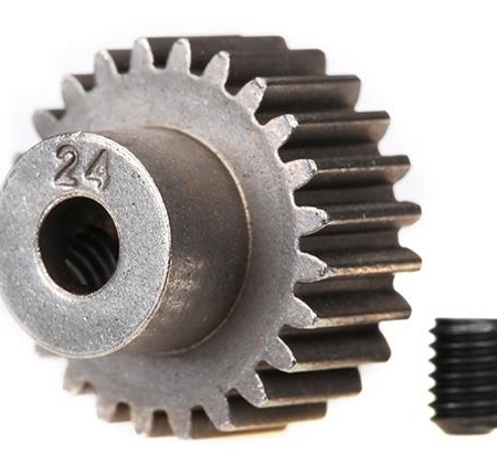 Engranaje, piñón de 24 dientes (paso 48) / tornillo de fijación, TRX2424