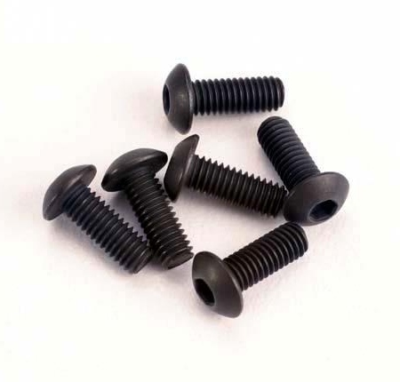 Tornillos, máquina de cabeza de botón de 3 x 8 mm (impulsión hexagonal) (6), TRX2576