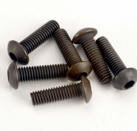 Tornillos, máquina de cabeza de botón de 3 x 10 mm (impulso hexagonal) (6), TRX2577