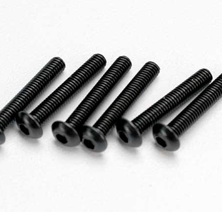 Tornillos, máquina de cabeza de botón de 3 x 18 mm (impulsión hexagonal) (6), TRX2583