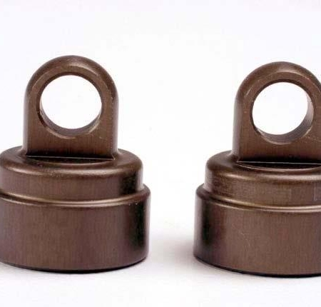 Tapas de amortiguador, aluminio (2)/ (Amortiguadores Big Bore, también se adapta a plástico, TRX2667