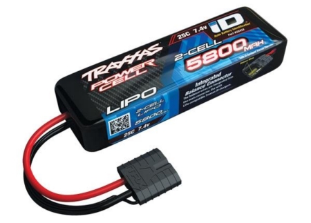 Celda de energía LiPo 5800mAh 7.4V 2S 25C, todos los modelos ID, TRX2843X