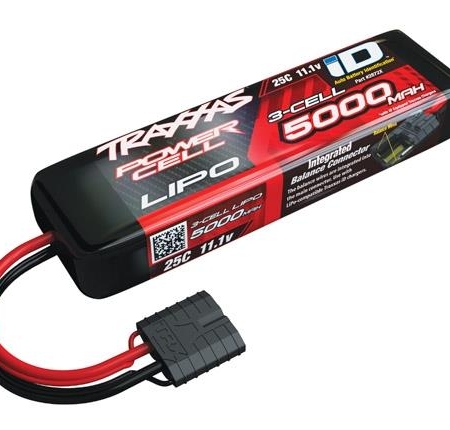 Celda de energía LiPo 5000 mAh, 11,1 V, 3S, 25 C, ID Summit, E-Revo SL, TRX2872X