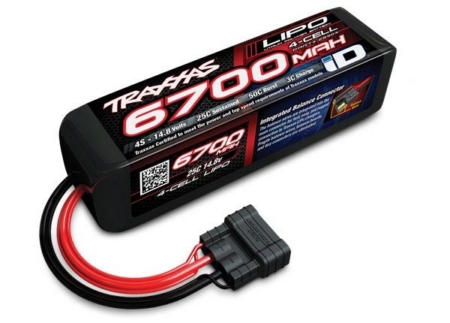 Celda de energía LiPo 6700 mAh 14,8 V 4S 25C, ID, TRX2890X