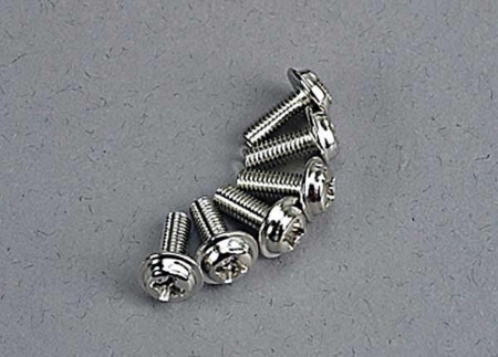 Tornillos de motor (máquina con cabeza de arandela de 3 x 8 mm) (6), TRX3185