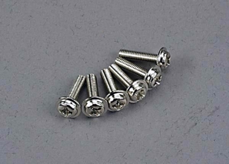 Tornillos, máquina de cabeza de arandela de 3 x 12 mm (6), TRX3186