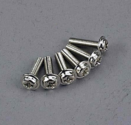Tornillos, máquina de cabeza de arandela de 3 x 12 mm (6), TRX3186