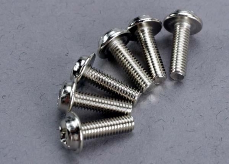 Tornillos, máquina de cabeza de arandela de 3 x 10 mm (6), TRX3193