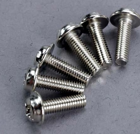 Tornillos, máquina de cabeza de arandela de 3 x 10 mm (6), TRX3193