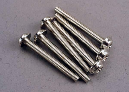 Tornillos, máquina de cabeza de arandela de 3 x 26 mm (6), TRX3194