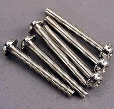 Tornillos, máquina de cabeza de arandela de 3 x 26 mm (6), TRX3194
