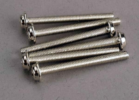 Tornillos, máquina de cabeza de arandela de 3 x 30 mm (6), TRX3196