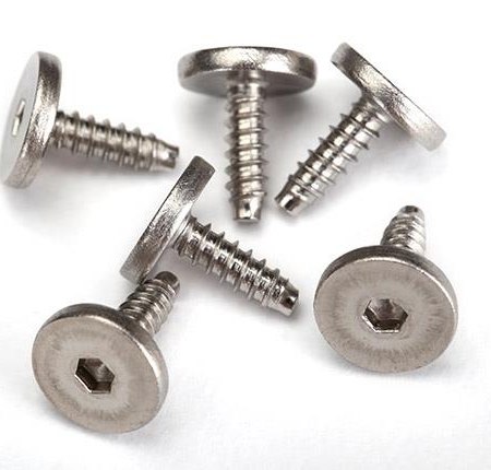 Tornillos de cabeza plana de 2,6 x 8 mm, autorroscantes (impulsión hexagonal) (TRX3233