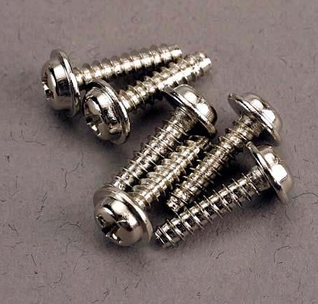 Tornillos autorroscantes con cabeza de arandela de 3 x 12 mm (6), TRX3286
