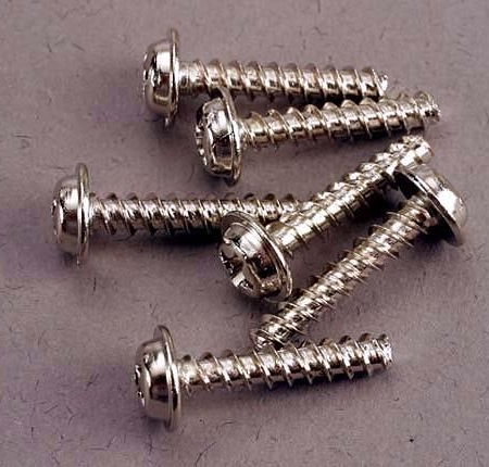 Tornillos autorroscantes con cabeza de arandela de 3 x 15 mm (6), TRX3288