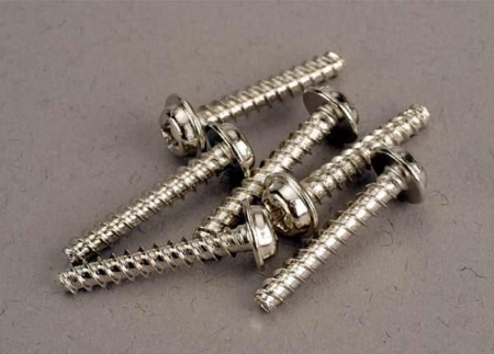 Tornillos autorroscantes con cabeza de arandela de 3 x 18 mm (6), TRX3289