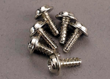 Tornillos autorroscantes con cabeza de arandela de 3 x 8 mm (6), TRX3290