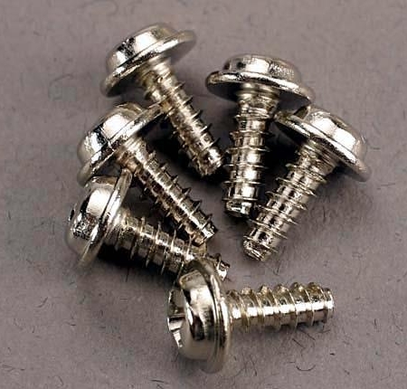 Tornillos autorroscantes con cabeza de arandela de 3 x 8 mm (6), TRX3290