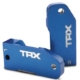 Bloques de ruedas, 30 grados, aluminio 6061-T6 anodizado azul (le, TRX3632A