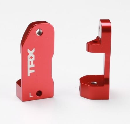 Bloques de ruedas, 30 grados, aluminio 6061-T6 anodizado rojo (izquierda, TRX3632X