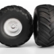 Neumáticos y ruedas, ensamblados, pegados (réplica de Monster Jam, satinado, TRX3665)