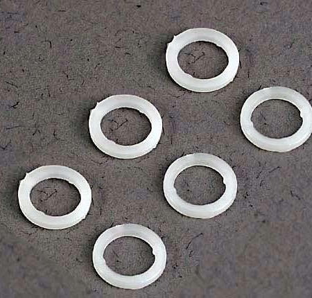 Arandelas de plástico blancas (5x8x1,0 mm) (6), TRX3685