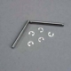 Pasadores de suspensión, 2,5 x 31,5 mm (pernos rey) con clips en E (2) (stre, TRX3740