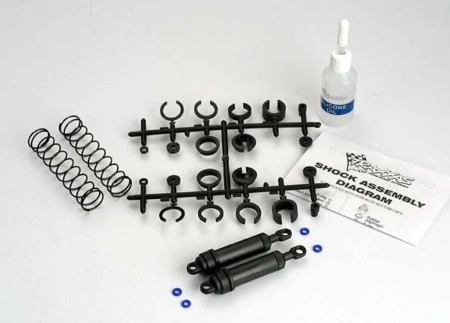 Ultra Shocks (negros) (xx-largos) (completos con precarga de resorte, TRX3762