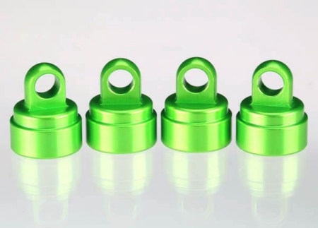 Tapas de amortiguador, aluminio (anodizado verde) (4) (se adapta a todos los Ultra Sh, TRX3767G