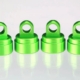 Tapas de amortiguador, aluminio (anodizado verde) (4) (se adapta a todos los Ultra Sh, TRX3767G