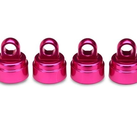 Tapas de amortiguador, aluminio (rosa anodizado) (4) (se adapta a todos los Ultra Sh, TRX3767P