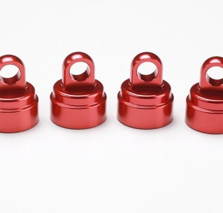 Tapas de amortiguador de aluminio anodizado rojo, TRX3767X
