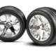 Neumáticos y ruedas, ensamblados, pegados (2.8) (rueda cromada All-Star, TRX3771)