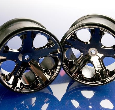Ruedas, All-Star 2.8 (cromo negro) (Rustler, Stampede trasero, TRX3772A