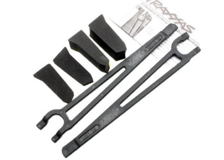 Sujeciones, batería, izquierda y derecha (2) / espaciadores de espuma (4) (todos, TRX3927X