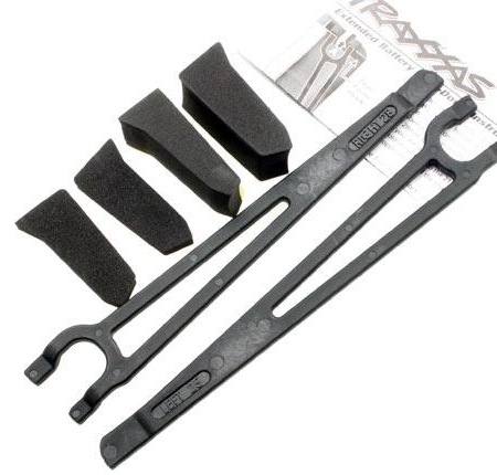 Sujeciones, batería, izquierda y derecha (2) / espaciadores de espuma (4) (todos, TRX3927X