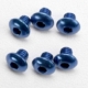 Tornillos, máquina de cabeza de botón de 4 x 4 mm, aluminio (azul) (destornillador hexagonal, TRX3940
