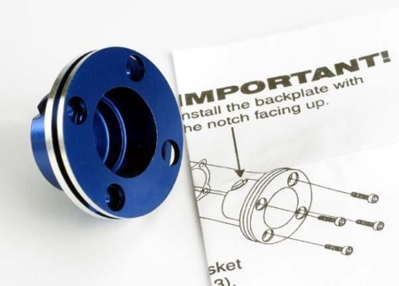 Placa posterior, aluminio mecanizado (anodizado azul) (requiere electr, TRX4012