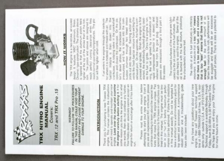 Manual del motor, TRX, TRX4099