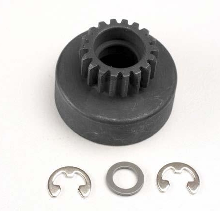 Campana de embrague (18 dientes)/Arandela de fibra de 5 x 8 x 0,5 mm (2)/E-c de 5 mm, TRX4118