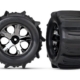 Neumáticos y ruedas, ensamblados, glu2.8 Paddle (Al-Star Black chrom, TRX4175