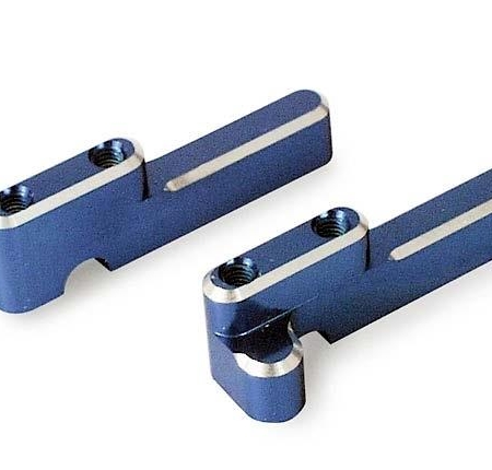 Soportes de servo, dirección/cambio (aluminio mecanizado) (azul) (f&, TRX4918X