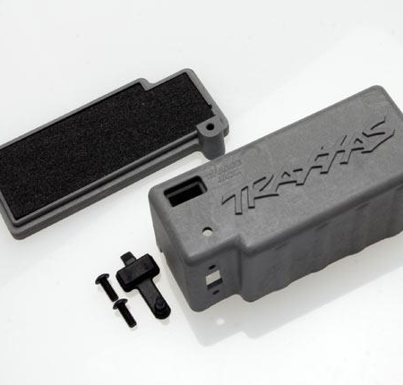 Caja, batería (gris)/almohadilla de espuma adhesiva para chasis/conector de carga p, TRX4925X