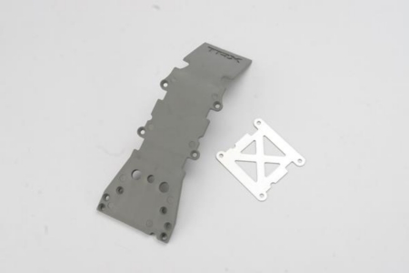 Placa protectora, placa delantera de plástico (gris)/acero inoxidable, TRX4937A