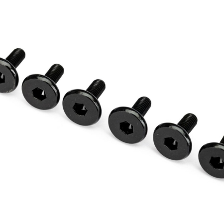 Tornillos de cabeza plana hexagonal de 3 x 8 mm (6)