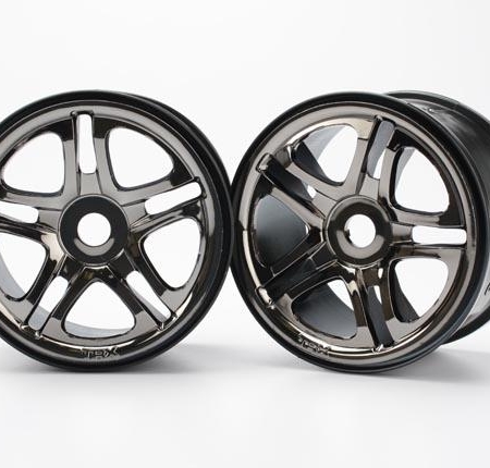 Ruedas, SS (rayos divididos) 3.8 (cromo negro) (2) (uso con TRX5172A