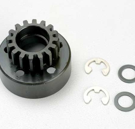 Campana de embrague (16 dientes)/Arandela de fibra de 5 x 8 x 0,5 mm (2)/E-CLI de 5 mm, TRX5216