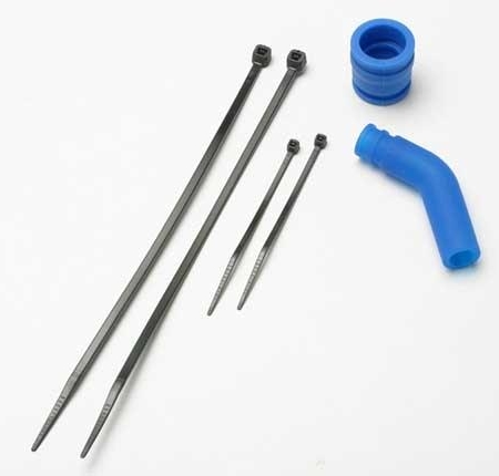 Acoplador de tubo, moldeado (azul)/ deflector de escape (caucho, azul, TRX5245