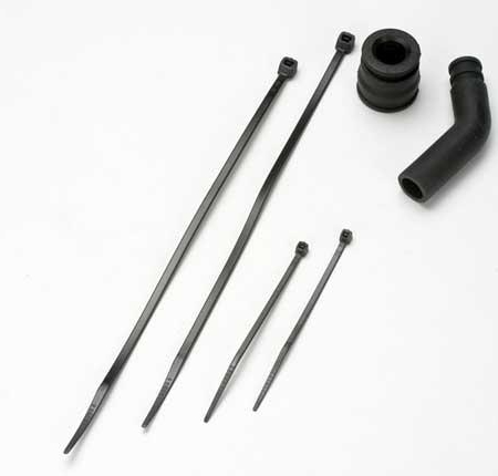 Acoplador de tubo, moldeado (negro)/ deflector de escape (caucho, negro, TRX5245X