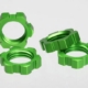 Tuercas de rueda estriadas, 17 mm (anodizadas en verde) (4), TRX5353A